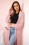 Svetr dlouhý pudrově růžový cardigan