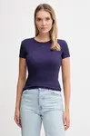 Tommy Jeans basic tričko dámske bavlnené s elastanom