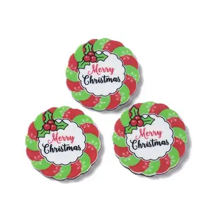 Christmas Style Printed Acrylic Cabochons
