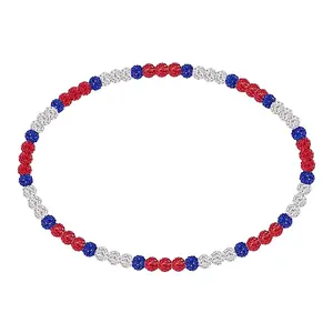 Polymer Clay Rhinestone Round Beaded Necklaces