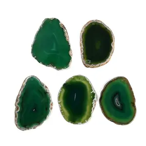 Dyed & Heated Natural Agate Slice Big Pendants