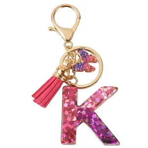 Alloy Resin Butterfly Keychains