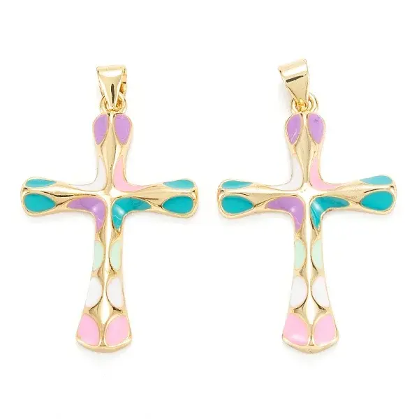 Brass Enamel Pendants
