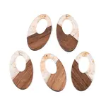Transparent Resin and Walnut Wood Pendants