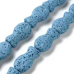 Fish Dyed Natural Lava Rock Beads Strands