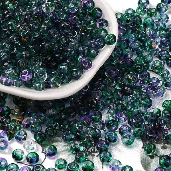 3/0 Baking Paint Transparent Colours Glass Round Beads