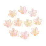 Baking Paint Transparent Glass Bead Caps