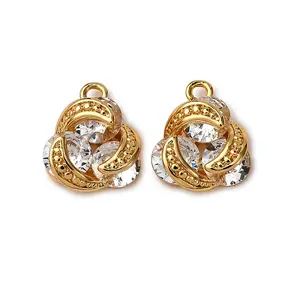 Brass Micro Pave Cubic Zirconia Charms