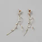 Alloy Horse Eye Dangle Stud Earrings
