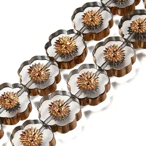 Electroplated Transparent Glass Beads Strands