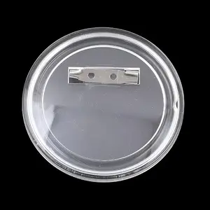 Blank Flat Round Acrylic Button Pin Badge with Iron Pins