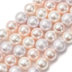 Electroplated Shell Pearl Beads Strands