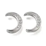 Brass Micro Pave Clear Cubic Zirconia Beads