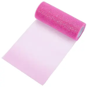 Rainbow Polyester Fabric Sparkling Tulle Roll