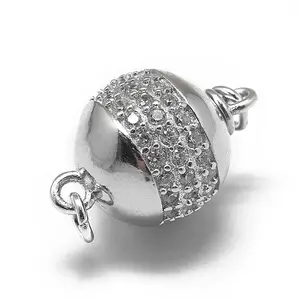 Rhodium Plated 925 Sterling Silver Box Clasps