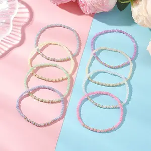 8Pcs Glass Seed Bead Stretch Bracelets for Women