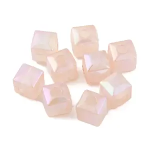 UV Plating Rainbow Iridescent Acrylic Beads