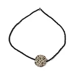 Round Natural Black Onyx(Dyed & Heated) Beaded Necklaces Making
