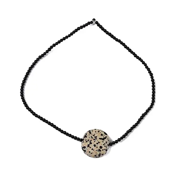 Round Natural Black Onyx(Dyed & Heated) Beaded Necklaces Making