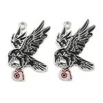 Alloy with Black Enamel Pendants