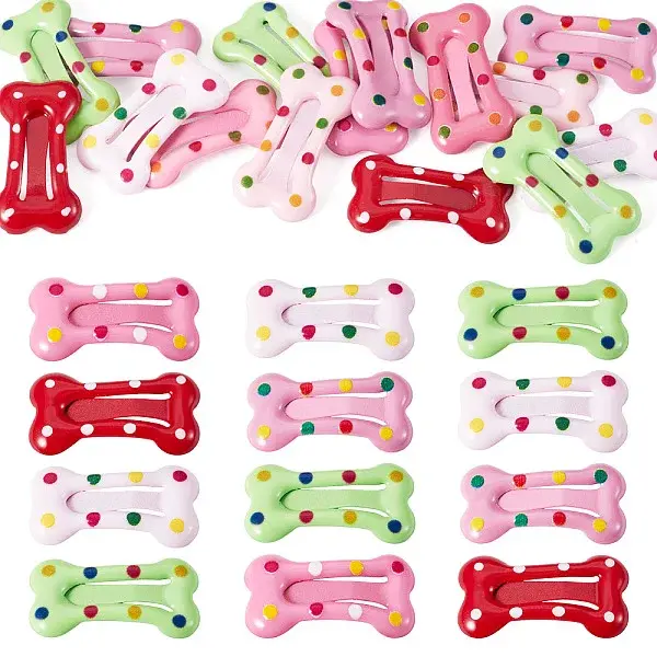Iron Enamel Snap Hair Clips