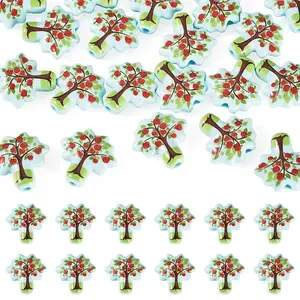 20pCS Printed Opaque Acrylic Beads