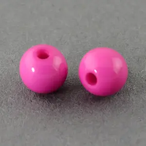 Solid Chunky Acrylic Ball Beads