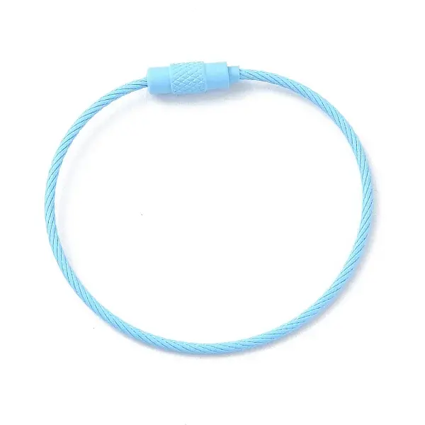 Baking Paint Stainless Steel Cable Wire Keychain