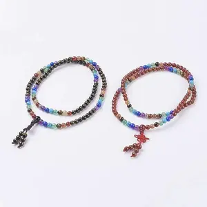 Natural Agate Mala Beads Necklaces