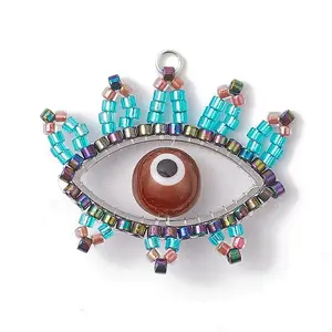 Seed Glass & Lampwork Pendant