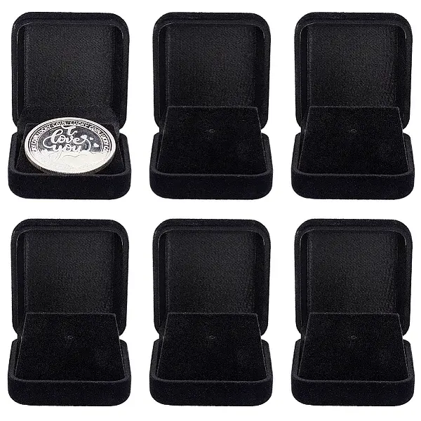 Square Velvet Medal Storage Boxes