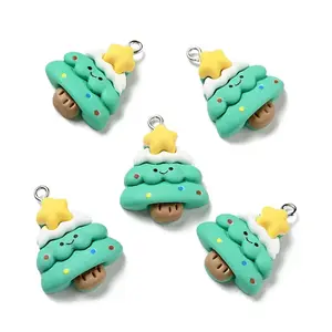 Christmas Opaque Resin Pendants