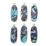 Dyed Synthetic Imperial Jasper Pendants