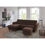 Sit & More ROHOVÁ SEDAČKA, textil, tmavě hnědá