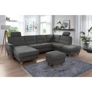 Sit & More SEDACÍ SOUPRAVA, textil, šedá
