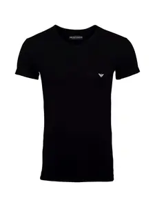 Emporio Armani Tričko  čierna / biela