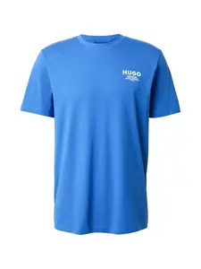 HUGO Tričko 'Nesptee'  modrá / biela