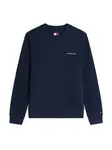 Tommy Jeans Mikina 'ESS'  námornícka modrá / biela