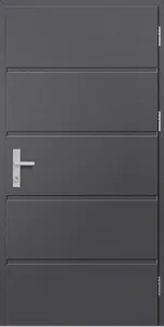 Ocelové venkovní vchodové dveře - LUTTER 1 Hladký Antracit