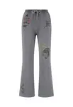 Ed Hardy Nohavice  žltá / sivý denim / červená