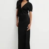 Súprava - blúzka a sukňa Answear.LAB čierna farba