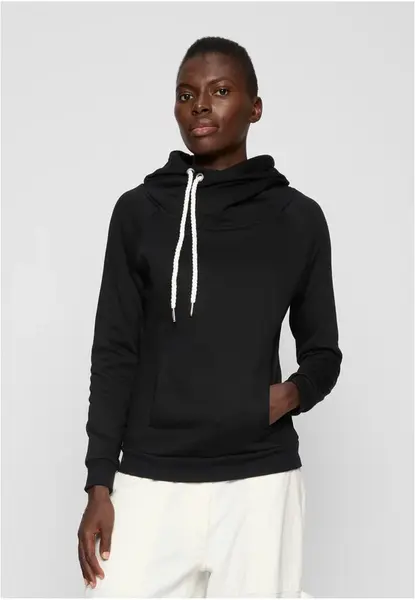 Women's raglan hoodie in black