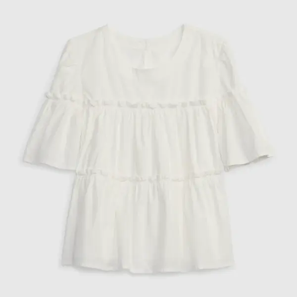 Biela dievčenská halenka s volánmi GAP