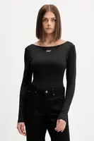 Body Tommy Jeans černá barva, DW0DW21574