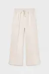 Dětské kalhoty Mayoral wide leg béžová barva, 7579