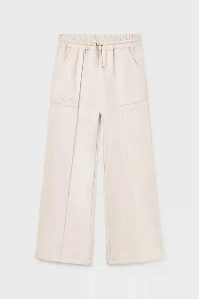 Dětské kalhoty Mayoral wide leg béžová barva, 7579