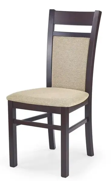 HALMAR Jedálenská stolička GERARD 2 tm. orech/torent beige