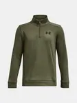 Kaki chlapčenská športová fleecová mikina Under Armour