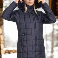 Z6653 DEWBERRY DÁMSKY KABÁT - TMAVO MODRÁ