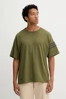Bavlněné tričko adidas Originals Neu C Tee pánské, zelená barva, s aplikací, HZ3697